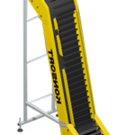 The conveyor is Z-shaped inclined 3,5m (conveyor with an inflection) for product movement
