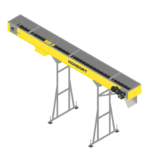Scraper conveyor with closed chute for product transportation (15m)