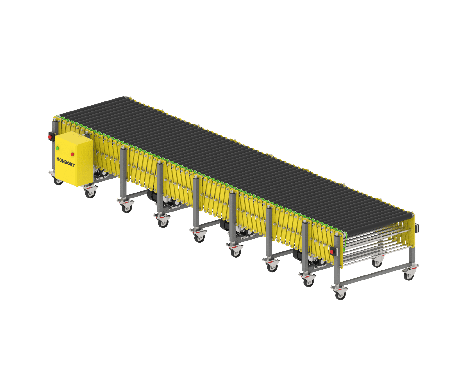 Driven roller conveyor pantograph