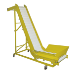 The conveyor is Z-shaped inclined 3,5m (conveyor with an inflection) for product movement