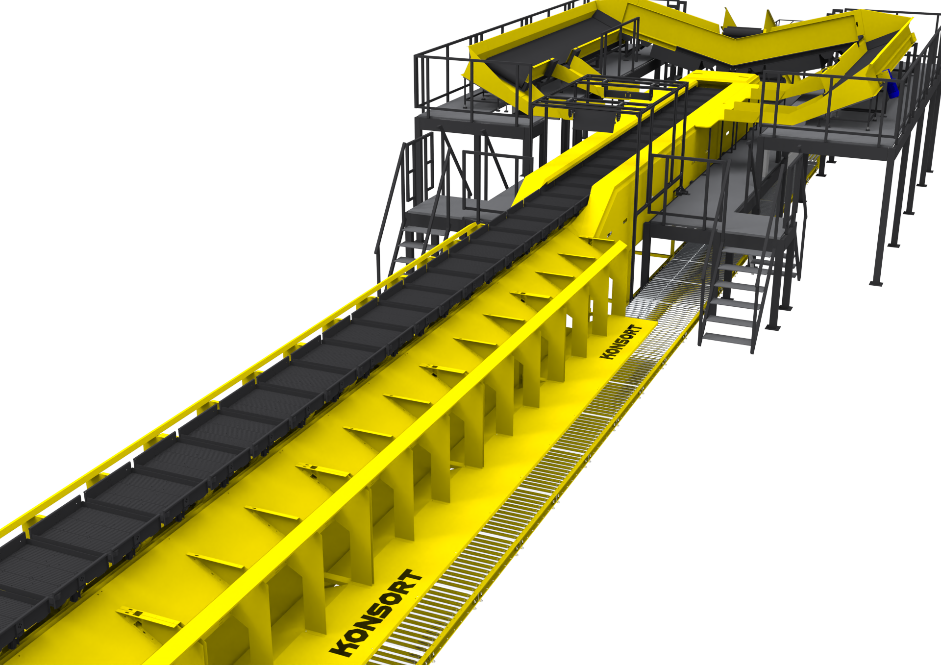 LR-sorter (modular sorting system with ductile trays)
