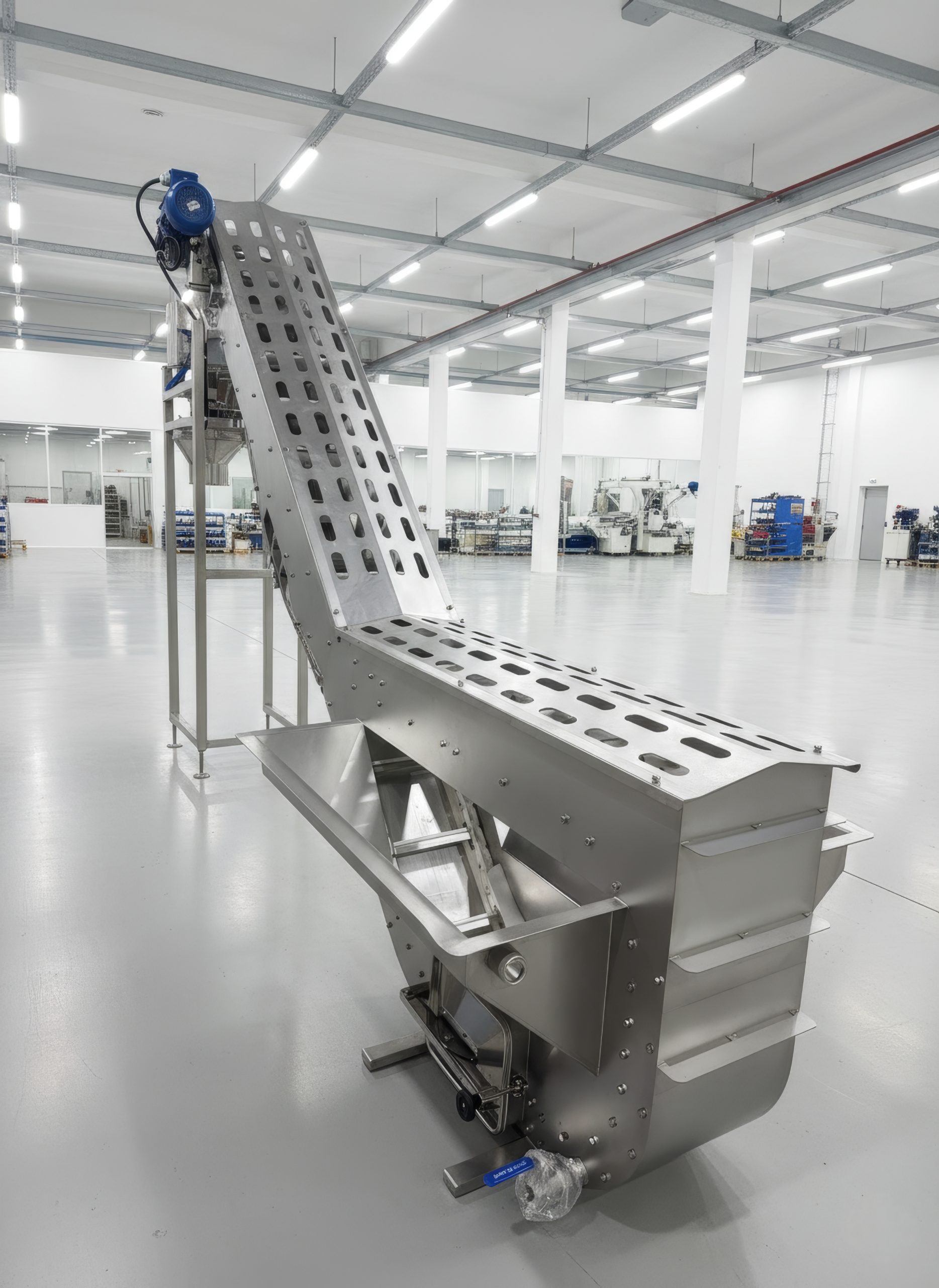 Wet Hopper with Conveyor and Weighing System for Potato Processing