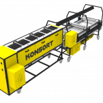 Конвейерная линия мойки и частичного осушения овощей